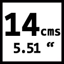 14 cms / 5,51 "