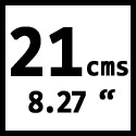 21 cms / 8.27 "